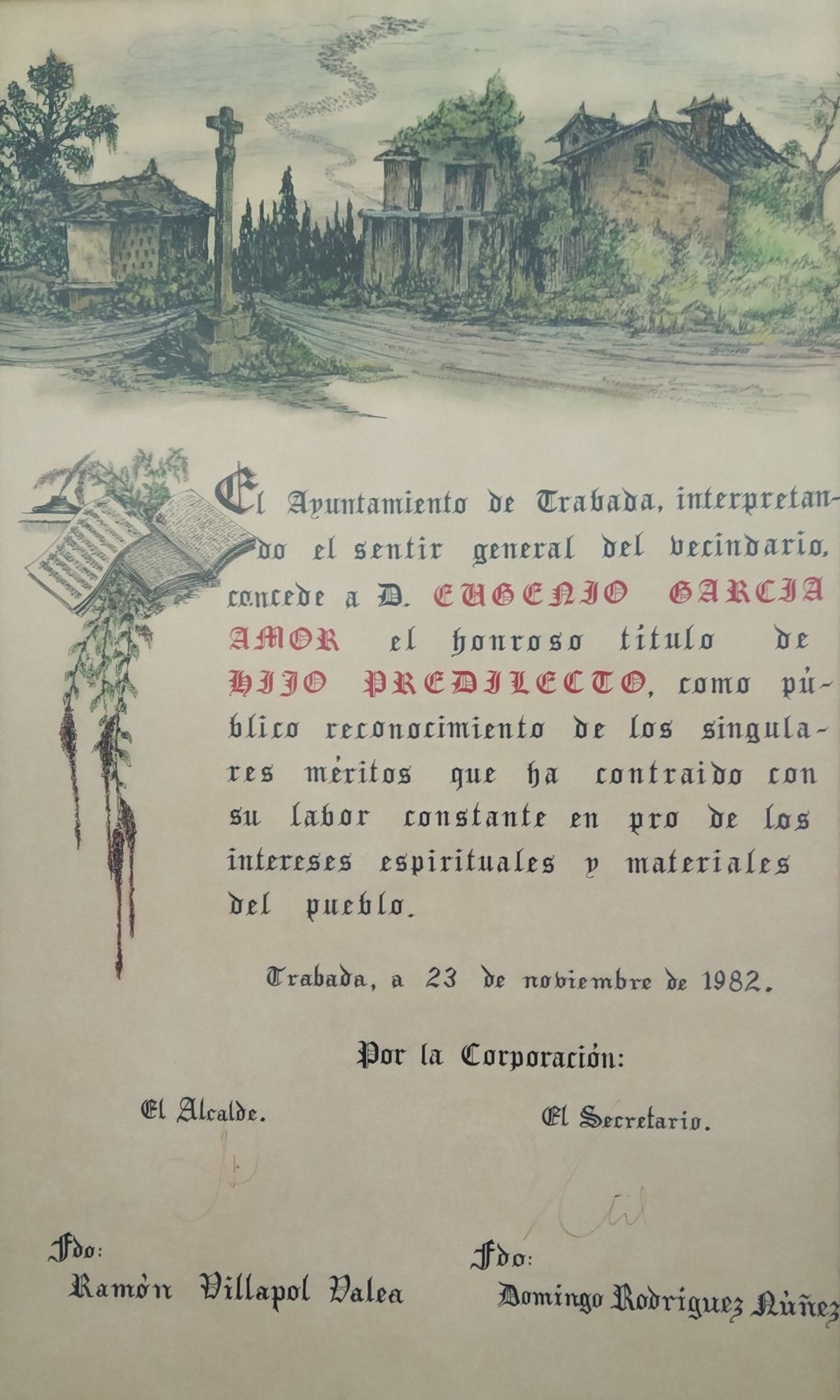 Fillo predilecto de Trabada
