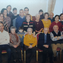 Don Uxío, en familia