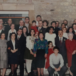 Don Uxío, en familia